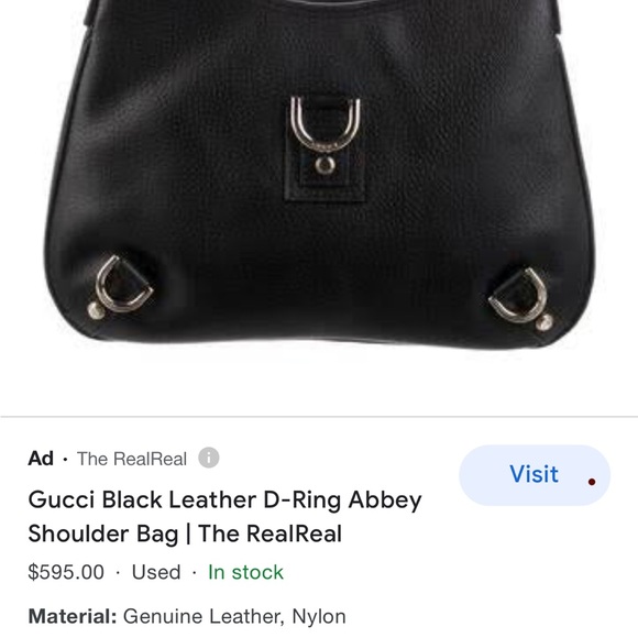 [SOLD] National Handbag Day! -  Gorgeous Authentic Gucci D Ring Abbey Bag - Picture 9 of 10